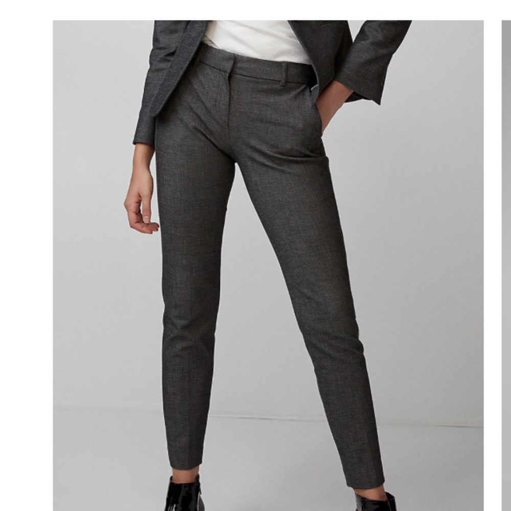 Express Gray Columnist Ankle Pants